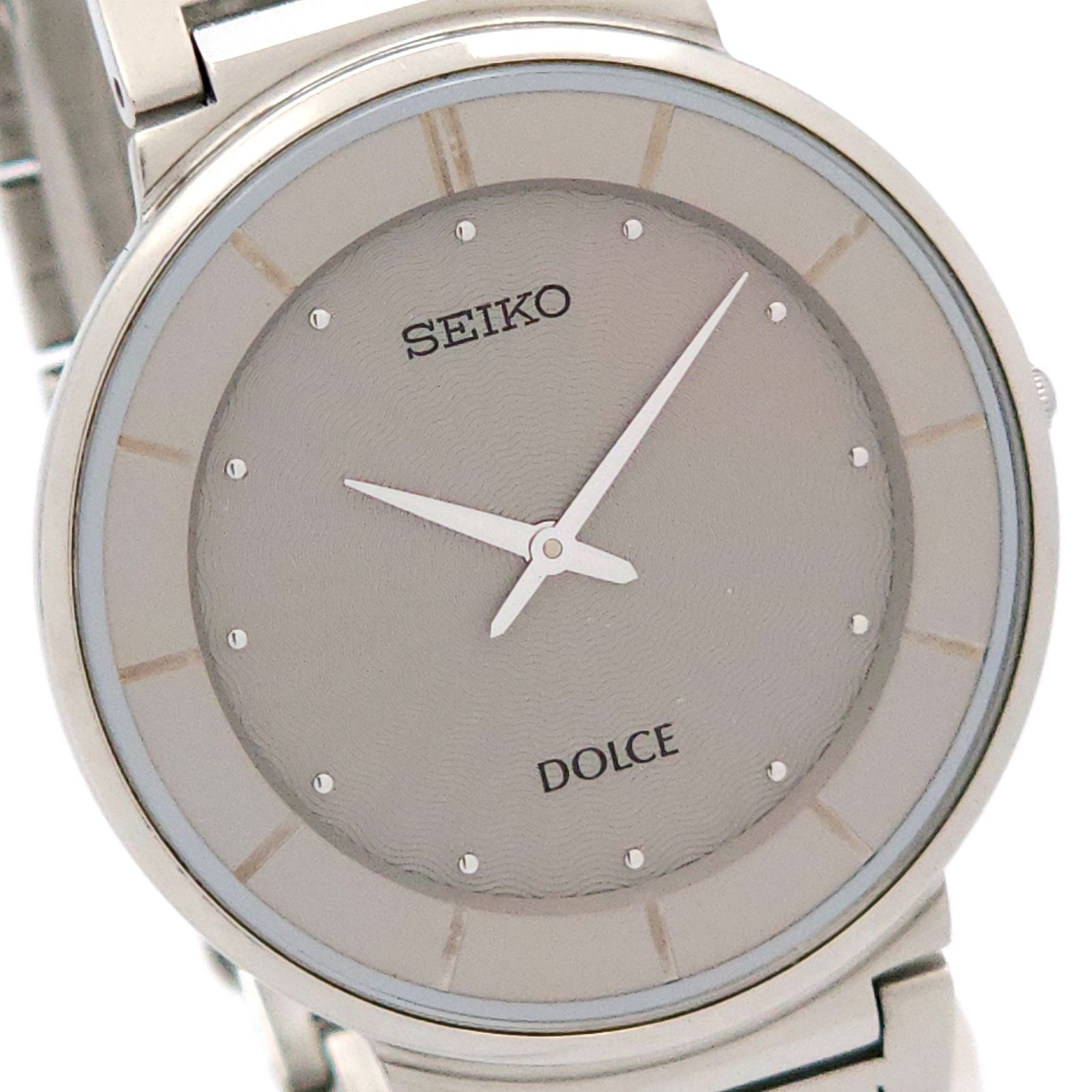 ★本体良品 SEIKO セイコー ドルチェ 4J40-0AC0 QZ 動作品 グレー