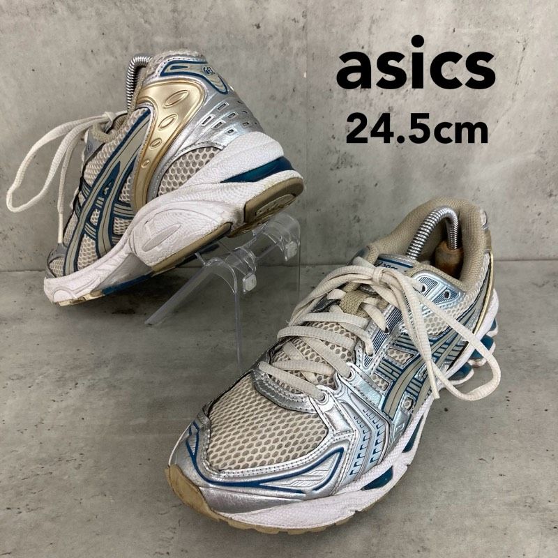 asics アシックス 24.5cm 1201A019 GEL-KAYANO 14 ゲルカヤノ 14 スニーカー ローカット ランニングシューズ メッシュ テック カジュアル ストリート 靴 シューズ クリーム ピュアシルバー ★ ■■ 7,505円