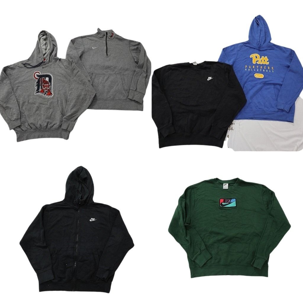 古着卸 まとめ売り ナイキ スウェット 6枚セット ( メンズ S/Ｍ ) スウォッシュロゴ フーディー ジップフーディー ハーフジップ NF9374 8,284円