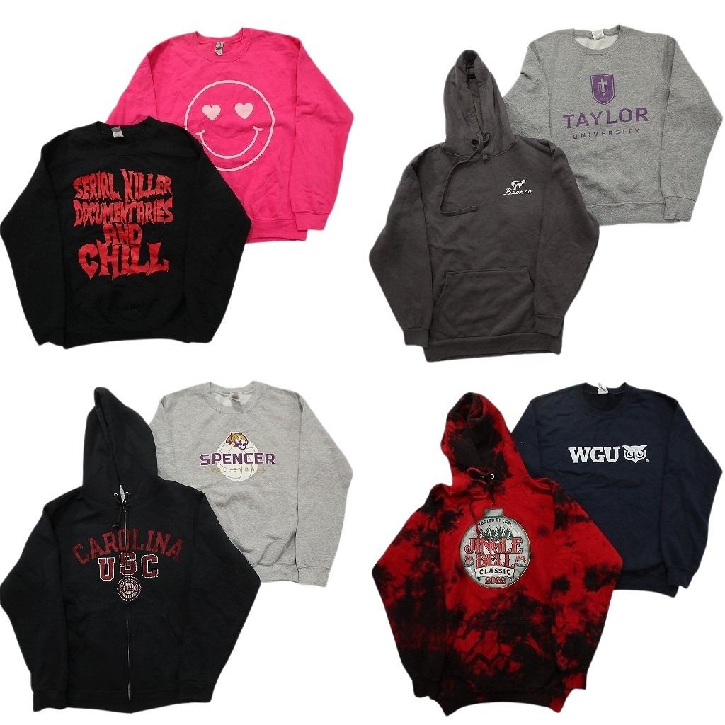 古着卸 まとめ売り スウェット 8枚セット ( メンズ S ) タイダイ柄 フルジップ フーディー ワンポイント 中古 古着 NF9611