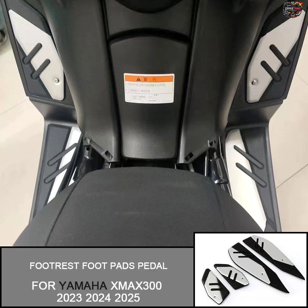 オートバイ用滑り止めフットペダル、フットペグパッド、ペダルレスト、フットペグ、フットレスト（XMAX X-MAX300 2023 - 2025用）
