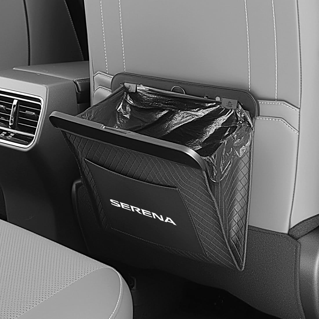 セレナ専用 車 ゴミ箱 ゴミ入れ スリム型 c26 C28 C27 6代目臭い漏れ防止 多機能 小物収納 カー 引っ掛け式 マグネット 後部座席 | セレナ c26 C28 C27 e-POWER 6代目 SERENA PUレザー 背もたれ汚 a431f34a
