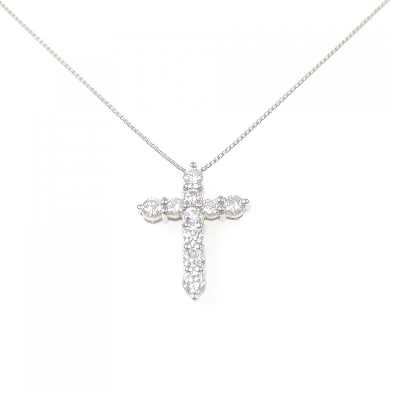PT900/PT850 クロス ダイヤモンド ネックレス 0.52CT