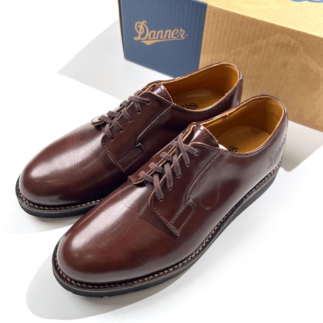 美品 Danner ダナー ポストマンシューズ 革靴 サイズ US7 (25.0) /D-4300 /メンズ /DBR /ブラウン系 /レザーシューズ