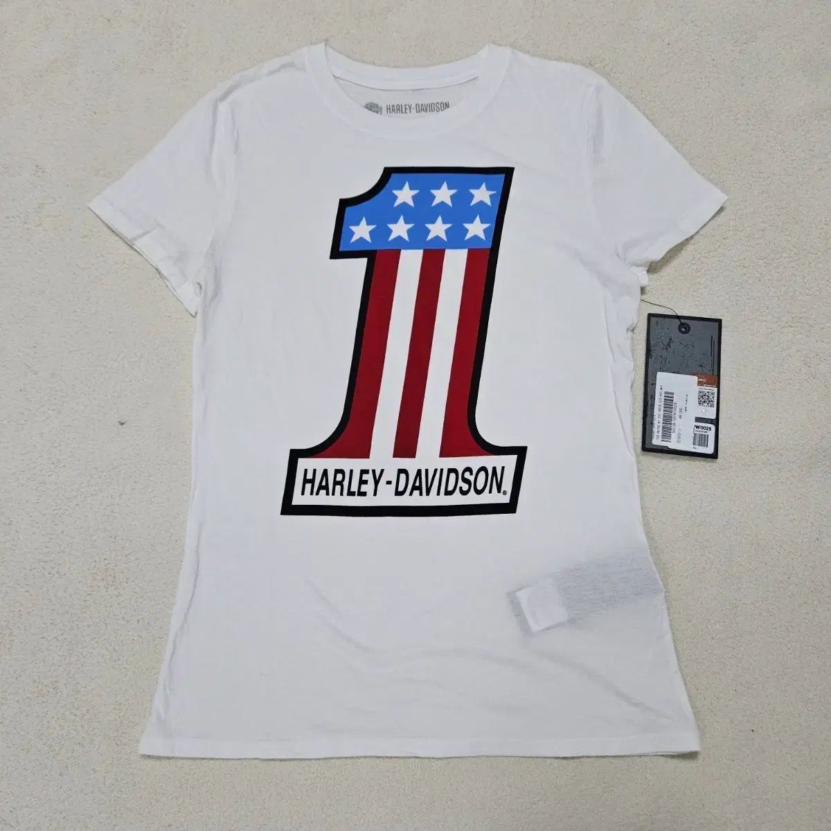 ハーレーダビッドソン 星条旗 #1 白 半袖Tシャツ
