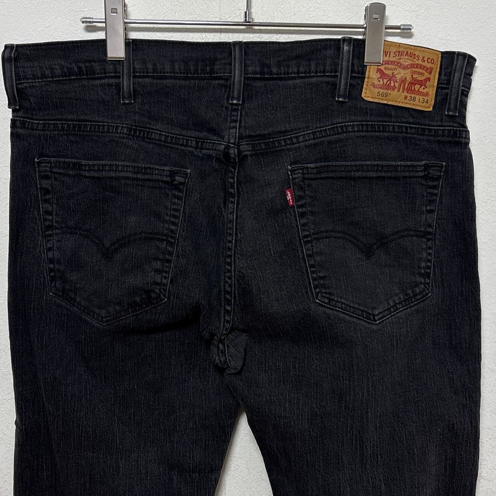 【Levi's 569】 Loose Straight Black Denim Pants ルーズストレート ブラックデニムパンツ S-7007