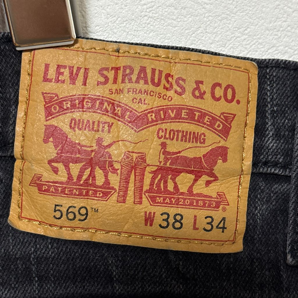 【Levi's 569】 Loose Straight Black Denim Pants ルーズストレート ブラックデニムパンツ S-7007