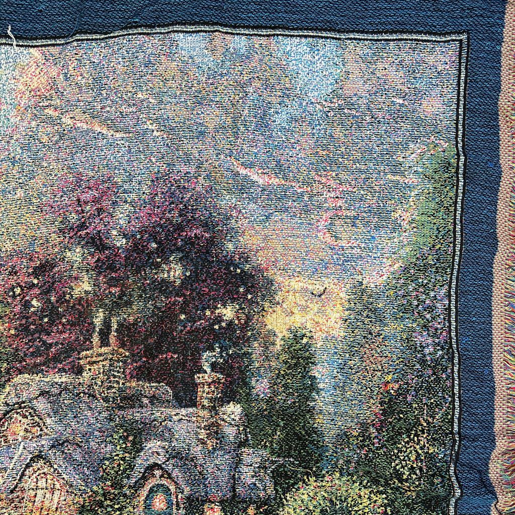vintageラグ ブランケット マルチカバー タペストリー トーマスキンケード 別荘 絵画 アート Rug Blanket Vacation Home3196