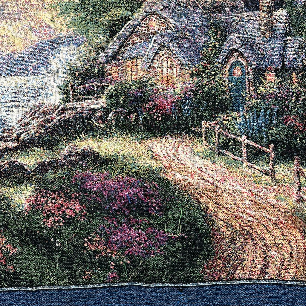 vintageラグ ブランケット マルチカバー タペストリー トーマスキンケード 別荘 絵画 アート Rug Blanket Vacation Home3196