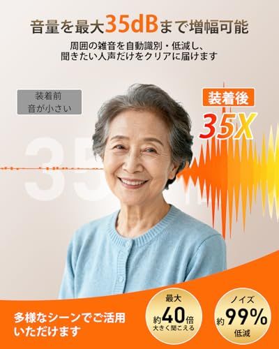 集音器 高齢者 しゅうおんき【2026最新進化版 革命的なデジタルチップ搭載!雑音を自動識別・低減】8段階音量調節 音声ガイドで簡単操作 音声拡聴器 自動電源ON/OFF 耳掛け式 音をクリアに増幅 15時間連続使用 580mAhの充電ケース付き Type-e 集音器 高齢者 しゅうおんき【2026最新進化版 革命的なデジタルチップ搭載!雑音を自動識別・低減】8段階音量調節 音声ガイドで簡単操作 音声拡聴器 自動電源ON/OFF 耳掛け式 音をクリアに増幅 15時間連続使用 580mAhの充電ケース付き Type-e