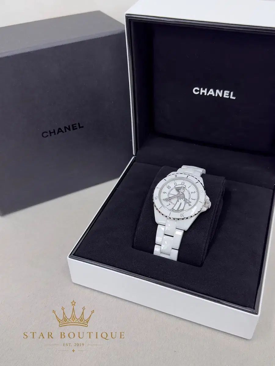韓国国内百貨店フルセット CHANEL シャネル 白セラミック レディース J12 ウォッチ S+級