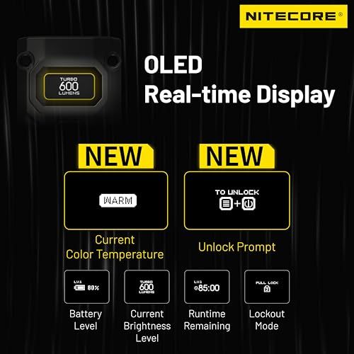 Nitecore TINI 3 インテリジェント 複数の色温度 600ルーメン キーチェーンライト 充電式EDCフラッシュライトタグ (ブラック)pms Nitecore TINI 3 インテリジェント 複数の色温度 600ルーメン キーチェーンライト 充電式EDCフラッシュライトタグ (ブラック)pms
