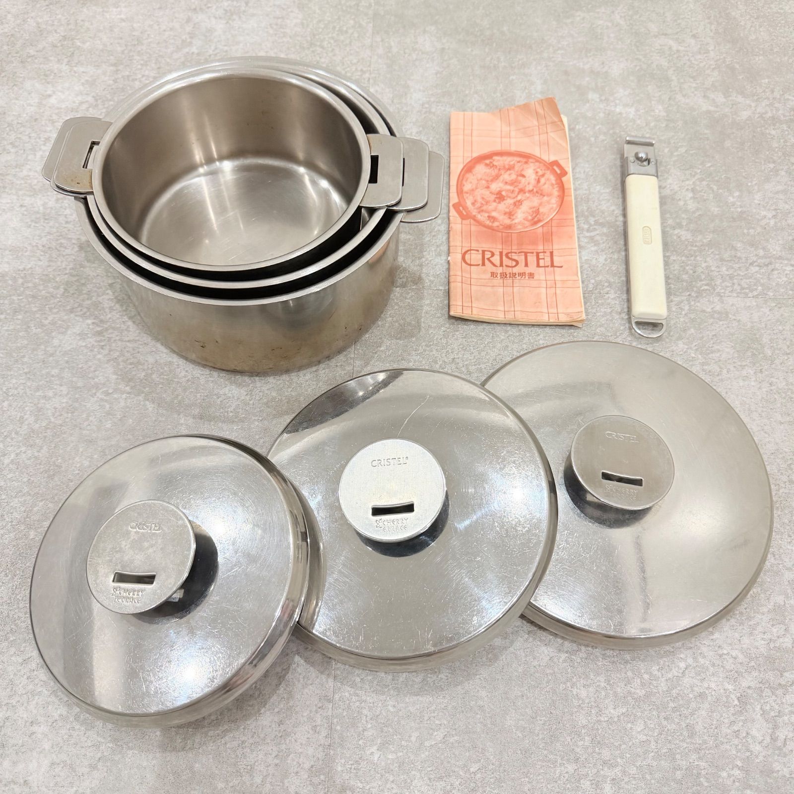 クリステル グラフィット 深鍋 両手鍋 セット 16cm 18cm 20cm 専用