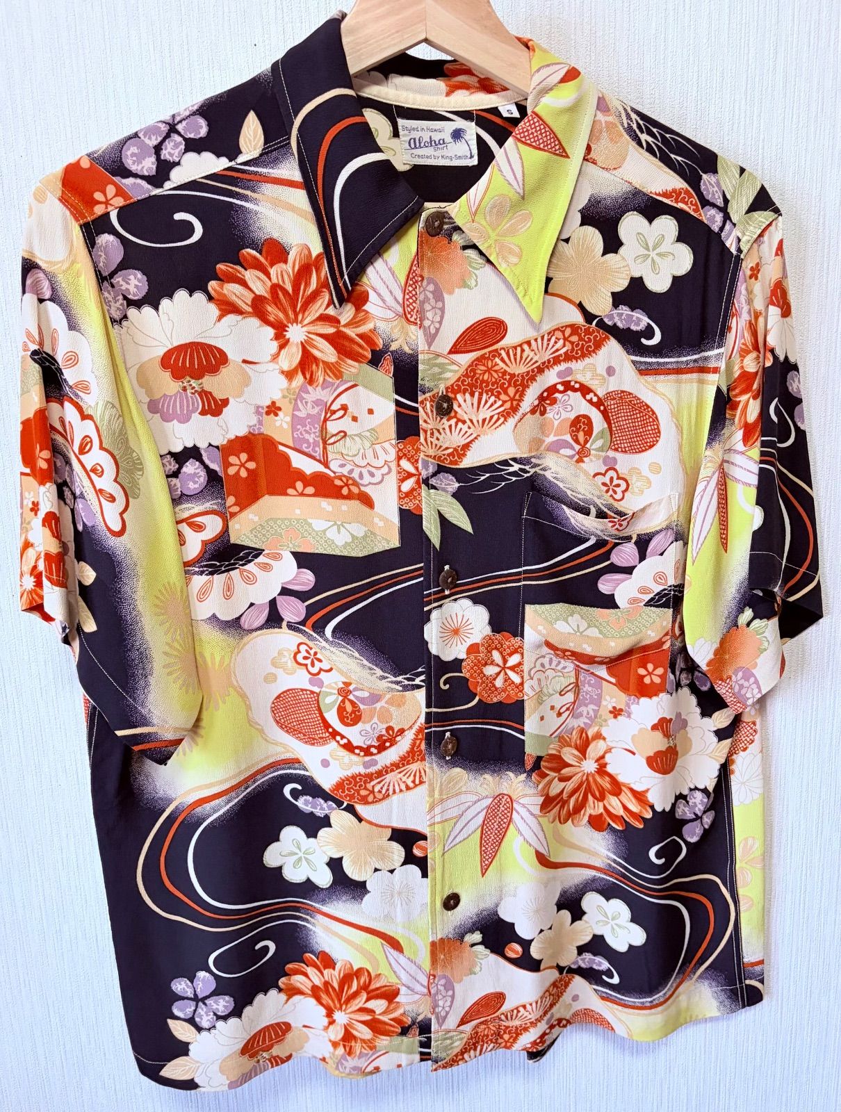サンサーフ　Sun Surf KING SMITH KIMONO DESIGN　アロハシャツ着物柄　Sサイズ