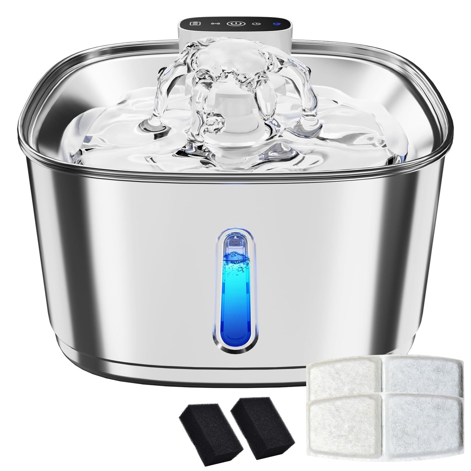 猫 水飲み器 猫 給水器 犬 水飲み器 3.2L充電式 コードレス 自動給水器 センサー出水 3つの給水モード 5重濾過 静音 循環式浄水 大容量バッテリー 長時間駆動 フィルター2枚付 猫 犬 ペットの留守番に適していますt eb4193e2