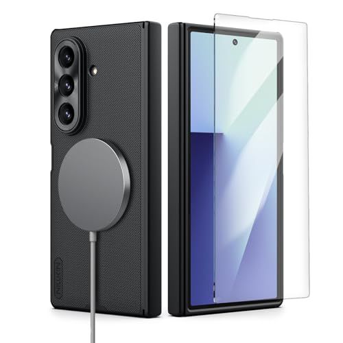 Nillkin Galaxy Z Fold7 ケース 強化ガラスフィルム付き ヒンジ保護設計 MagSafe/MagFit対応 | N52強力磁石リング搭載 耐衝撃PC+TPU素材で360°保護、薄型設計で持ちやすく、ワイヤレス充電にも対応 すり傷を防ぐ高級e 6,608円