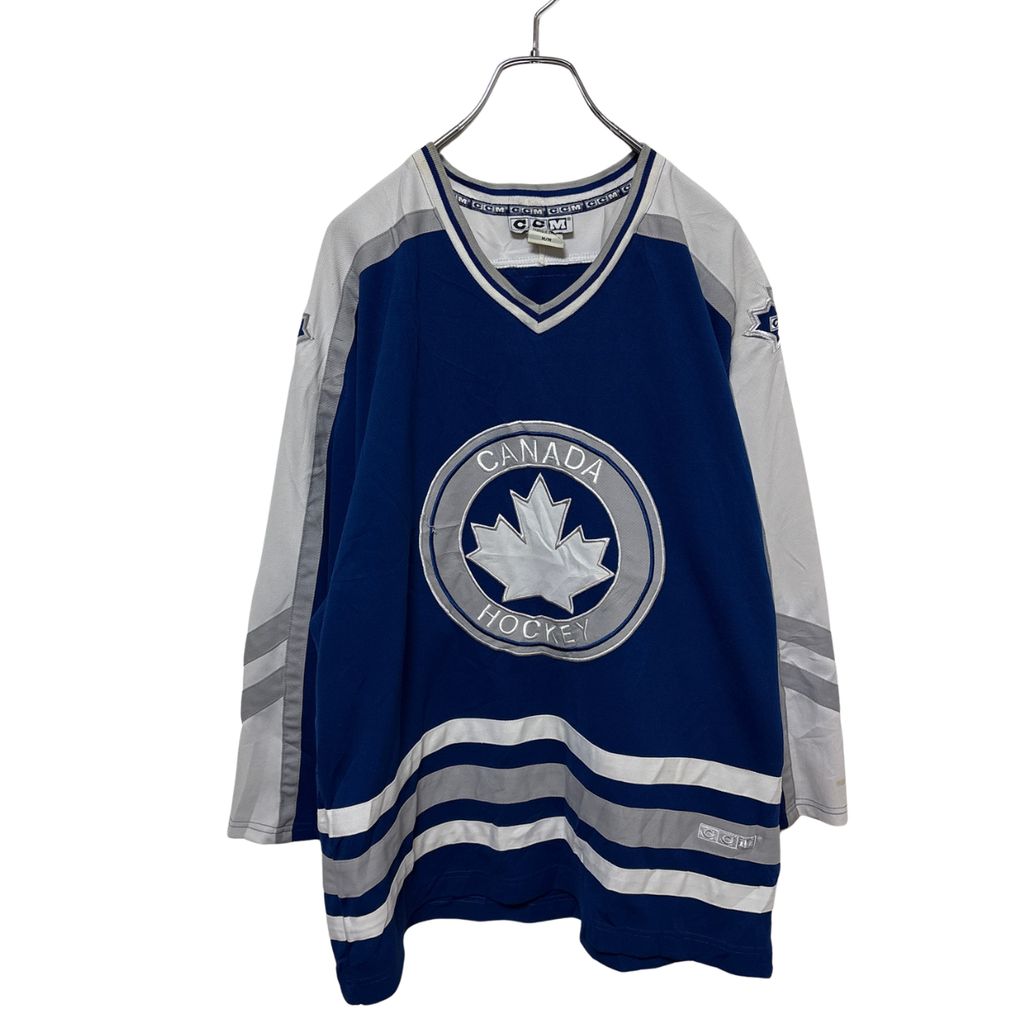 【CCM】 CANADA Hockey Shirts Mapleleaflogo カナダ ゲームシャツ メイプルリーフロゴ S-4806