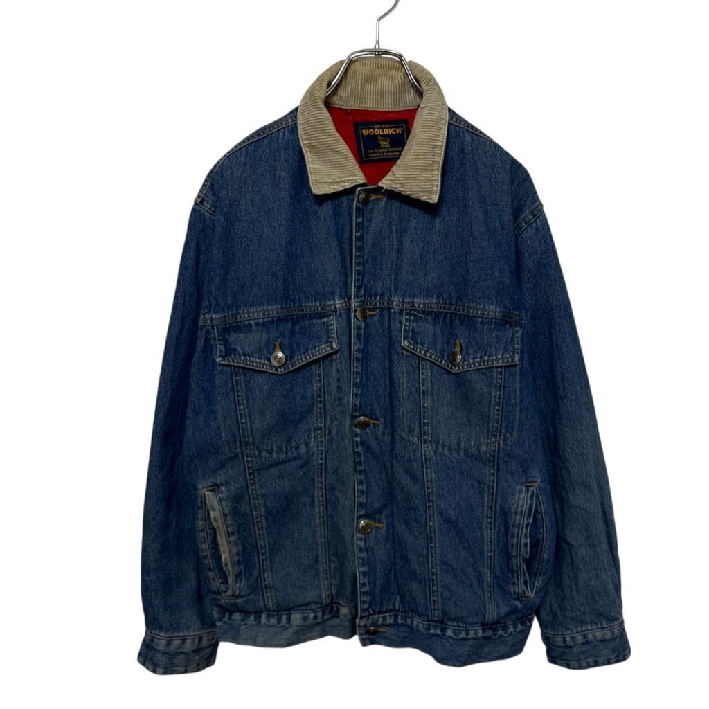【WOOLRICH】 Corduroy Collar Denim Jacket 裏地フリース コーデュロイ襟 デニムジャケット S-4397 7,400円