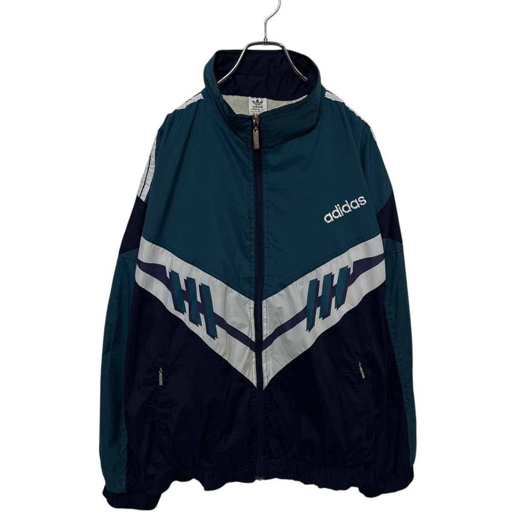 【adidas】90s 万国旗タグ ロゴ刺繡ジャケット S-2235