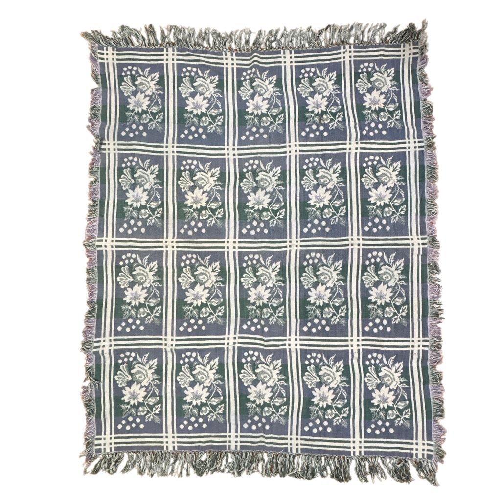 vintageラグ ブランケット マルチカバー タペストリー フラワー 花