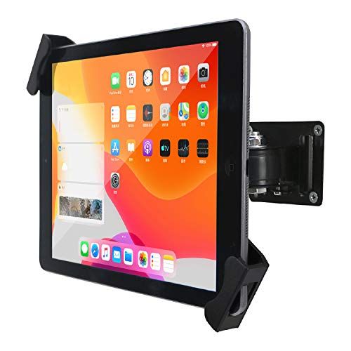 タブレットユニバーサル壁掛けホルダー 盗難防止セキュリティロックとキー付き 回転デザイン 任意調節 マルチアングル 8~10.1インチ用ブラケット iPad Air iPad Pro Galaxy Tab その他用 シルバー (Black)t 51598a4b 9,530円