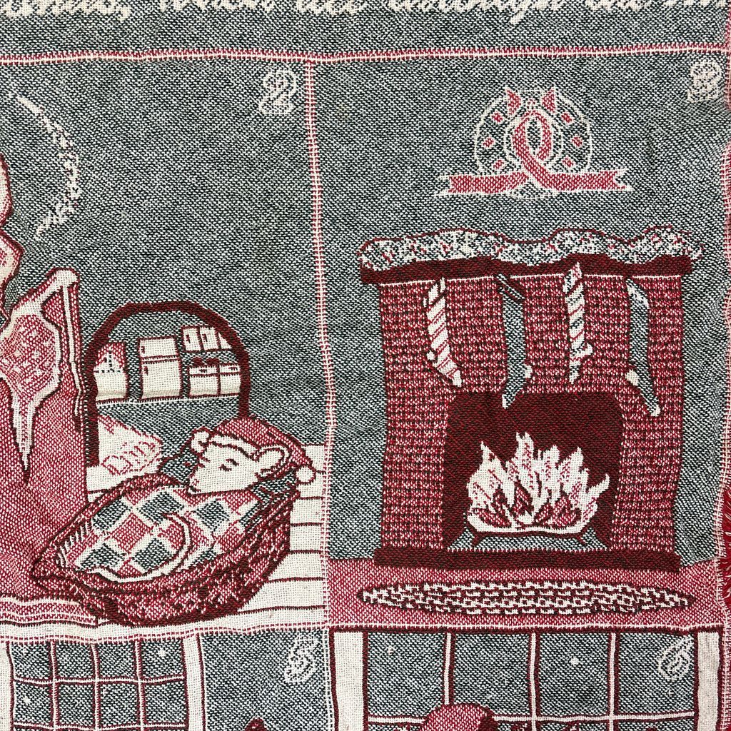 vintageラグ ブランケット マルチカバー タペストリー クリスマス