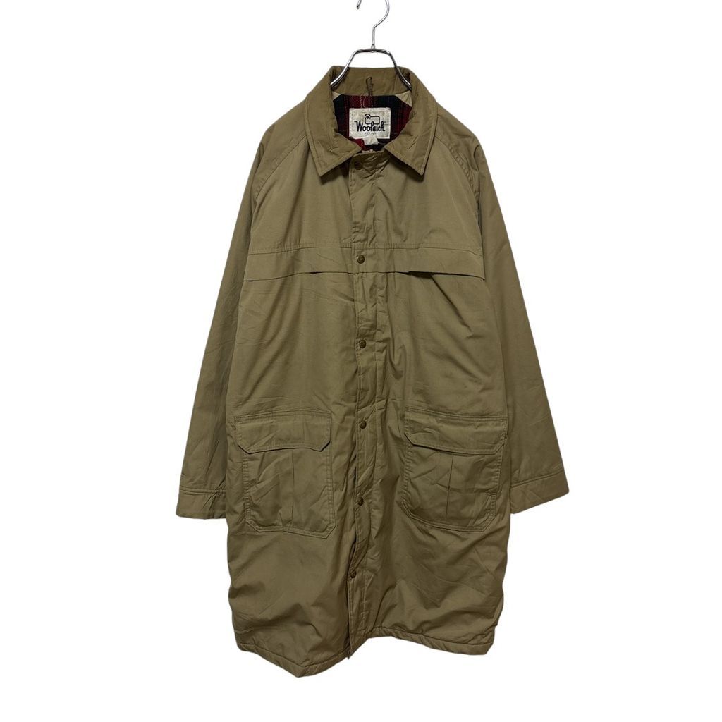 【WOOLRICH】 70s USA製 白タグ 裏地チェックロングコート S-3478 7,700円