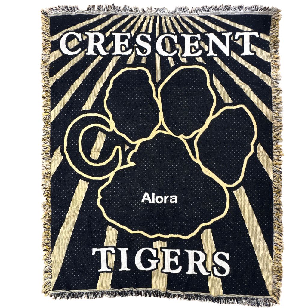 vintageラグ ブランケット マルチカバー タペストリー クレセントタイガース 肉球 チームロゴ Rug Blanket Paw Print 3411