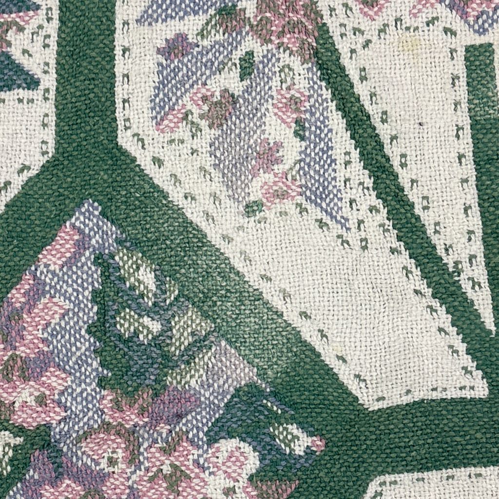 vintageラグ ブランケット マルチカバー タペストリー フラワー 花