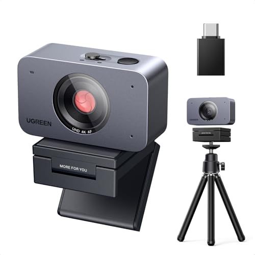 N◆UGREEN FineCam 4K Webカメラ PC/Mac対応、1/2.55インチセンサー、フェイスAE、オートフォーカス、AIノイズキャンセリングマイク、ポートレートモード、ストリーミング・会議・OBS・Zoom・Teams・Swi 6ac8a4eb