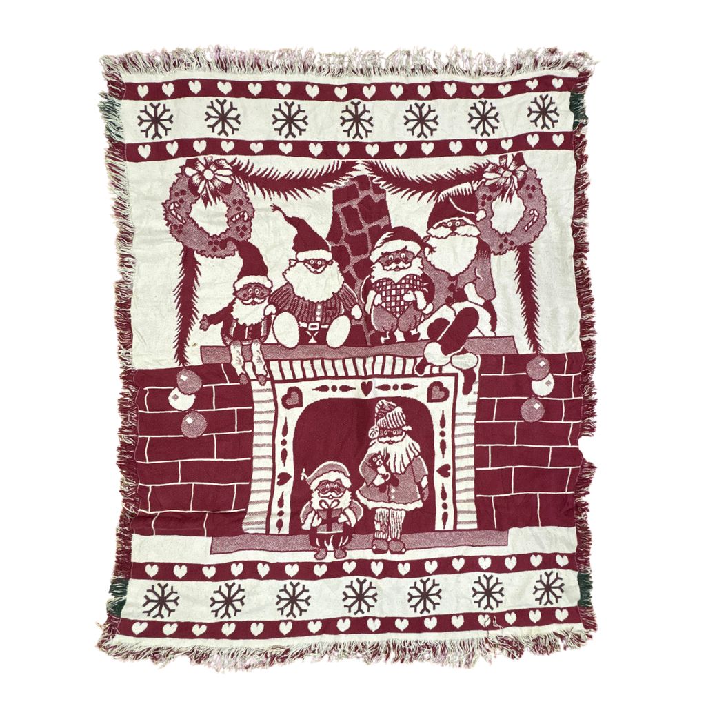 vintageラグ ブランケット マルチカバー タペストリー クリスマス