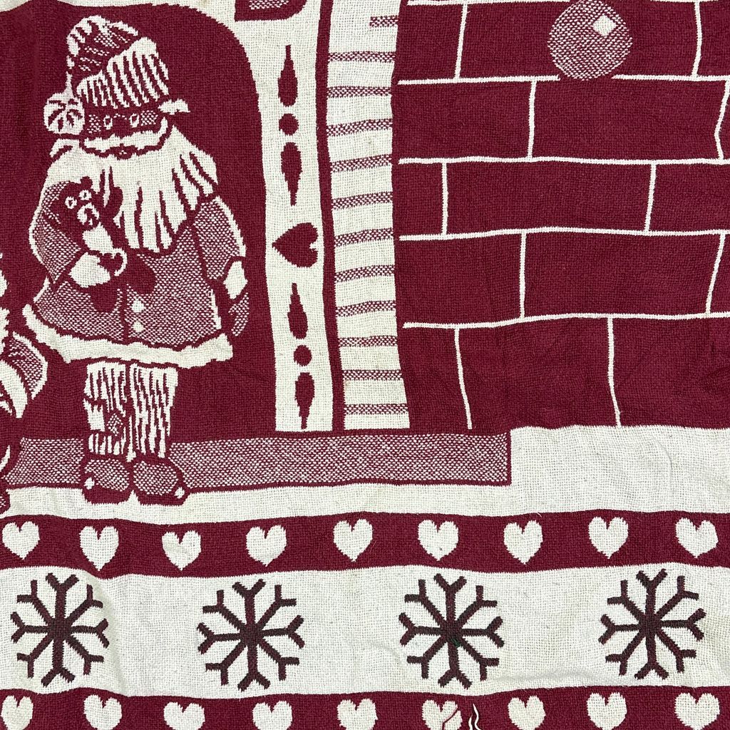 vintageラグ ブランケット マルチカバー タペストリー クリスマス