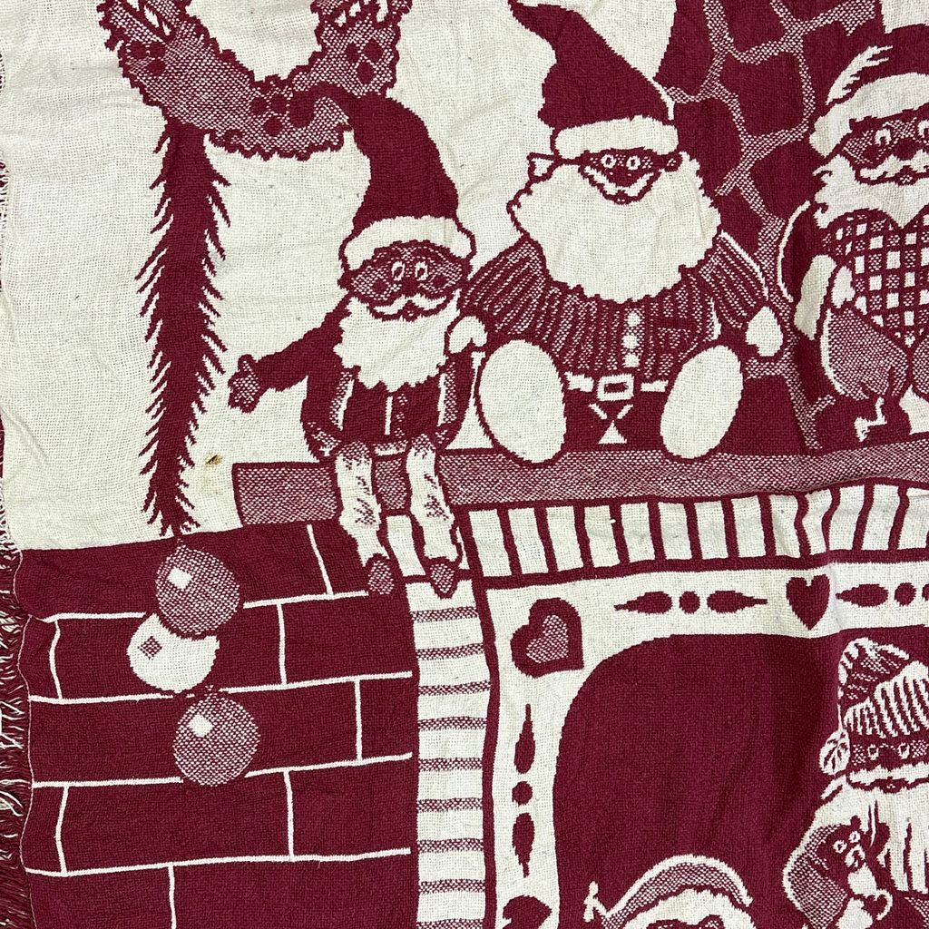 vintageラグ ブランケット マルチカバー タペストリー クリスマス