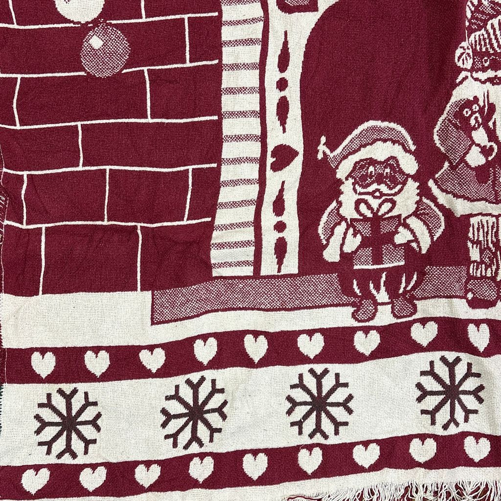 vintageラグ ブランケット マルチカバー タペストリー クリスマス