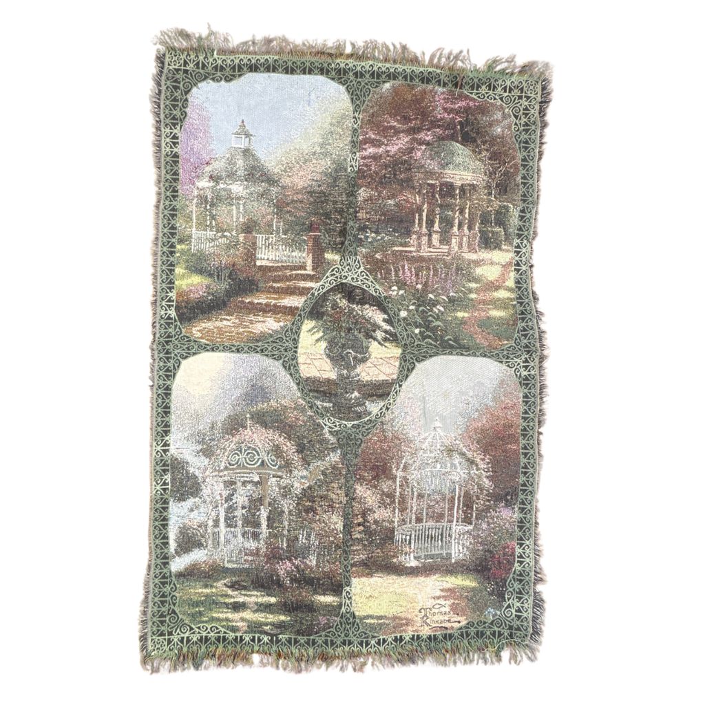 vintageラグ ブランケット マルチカバー タペストリー USA製 トーマスキンケード 風景 庭園 Rug Blanket Landscape 3461 5,600円