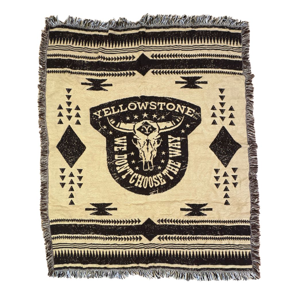 vintageラグ ブランケット マルチカバー タペストリー イエローストーン ドラマ ブルスカル Rug Blanket Yellowstone 2768