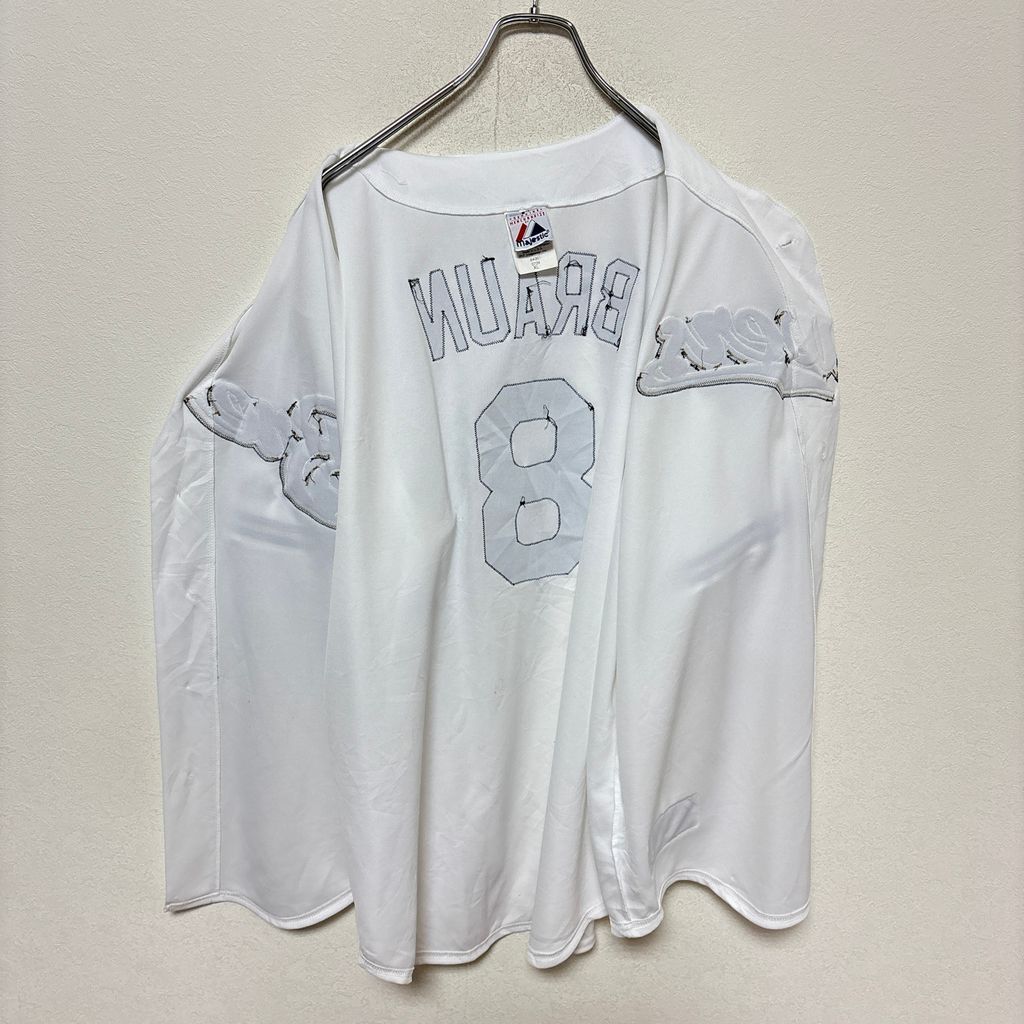 Majestic】 MLB Milwaukee Brewers Baseball Shirts USA製