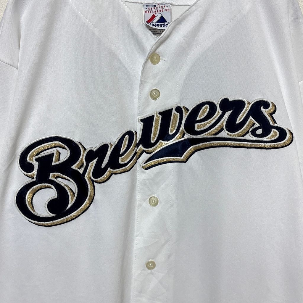 Majestic】 MLB Milwaukee Brewers Baseball Shirts USA製