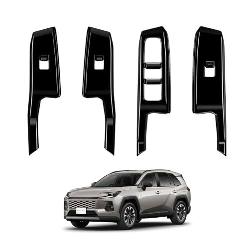 R★適合トヨタ 新型RAV4 60系 AXAN64 2025年12月?現行 ウィンドウスイッチパネルカバー ウィンドウスイッチフレーム 車種専用設計 擦れ傷防止 耐摩耗性 ABS樹脂製 取付簡単 両面テープ付き カスタム内装カバー インテリア f2a01b7b 6,293円