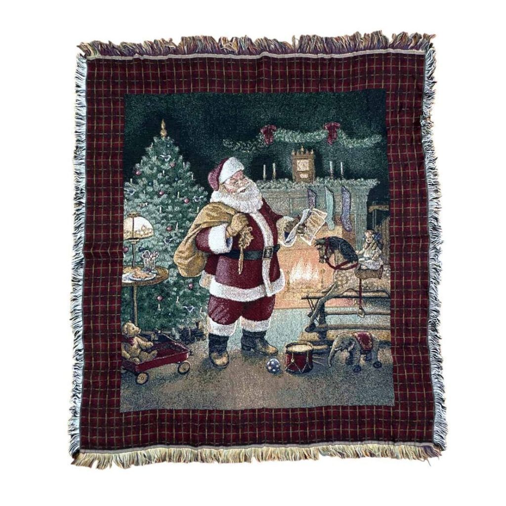 vintageラグ カーペット クリスマスツリー サンタ 暖炉 2129 vintageラグ カーペット クリスマスツリー サンタ 暖炉 2129 - メルカリ
