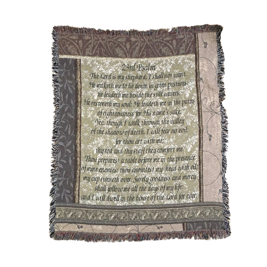 vintageラグ ブランケット マルチカバー タペストリー 聖書 キリスト教 宗教 メッセージ Rug Blanket Christian 4201