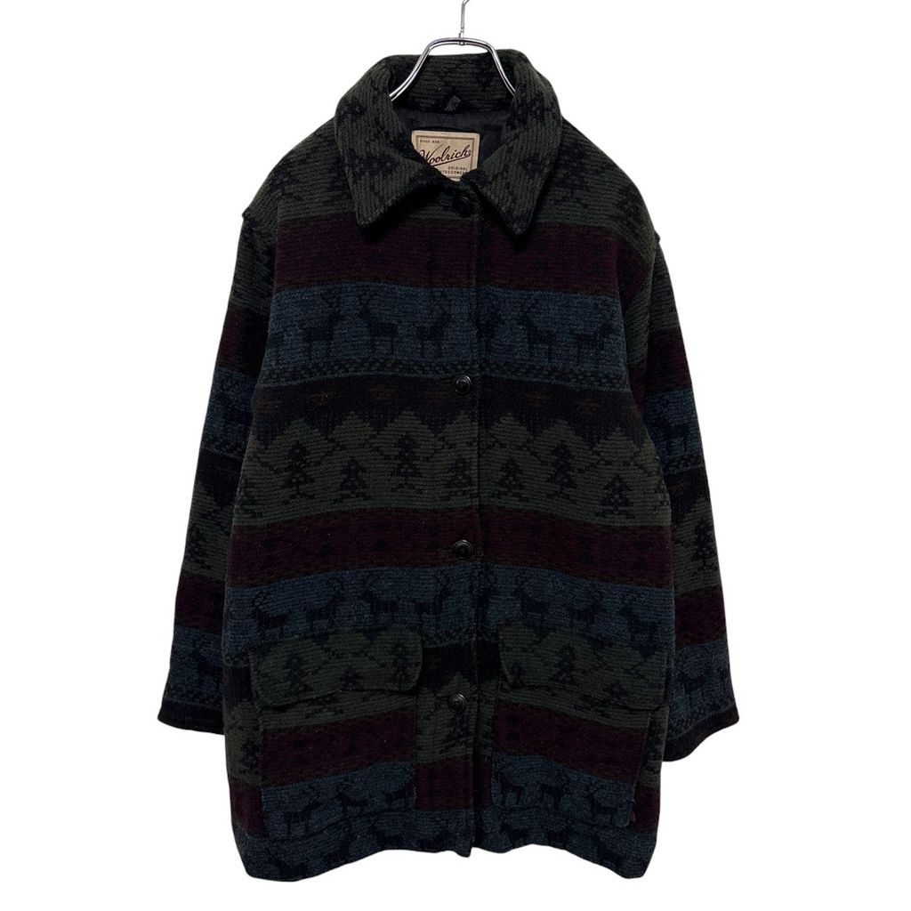 【WOOLRICH】 90s MADE IN USA Native Pattern Padded Coat ネイティブ柄 中綿入りコート S-4211 10,140円