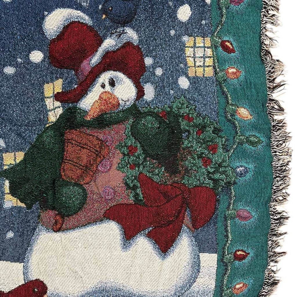 vintageラグ カーペット 雪だるま うさぎ クリスマス 2105 - メルカリ