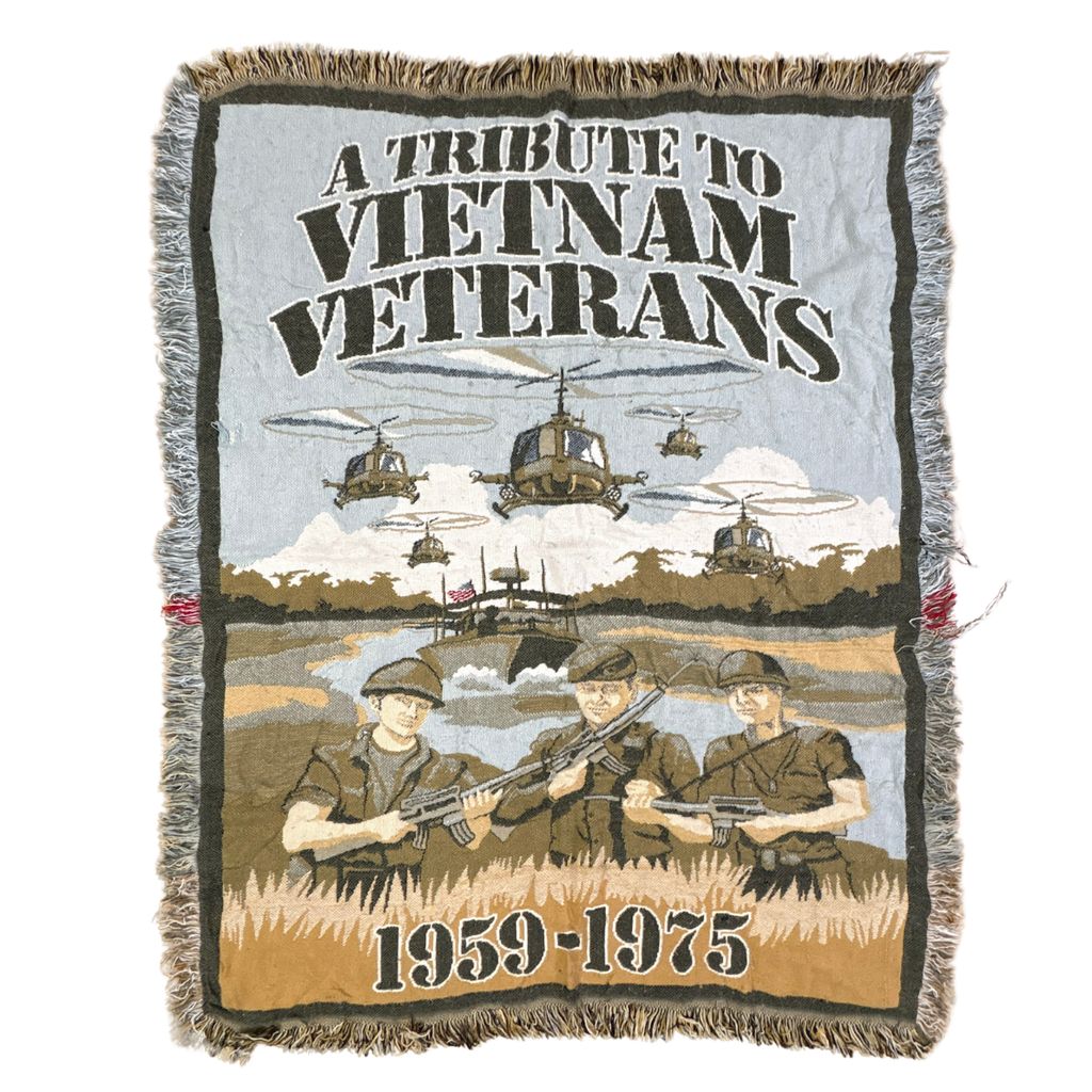vintageラグ ブランケット マルチカバー タペストリー ベトナム戦争 退役軍人 ミリタリー Rug Blanket Vietnam War 3781 7,200円
