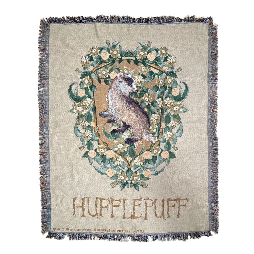 vintageラグ ブランケット マルチカバー タペストリー ハリーポッター ハッフルパフ Rug Blanket Harry Potter 3025