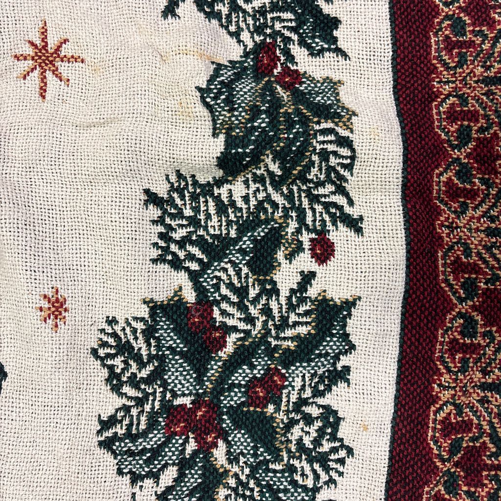 vintageラグ ブランケット マルチカバー タペストリー クリスマス