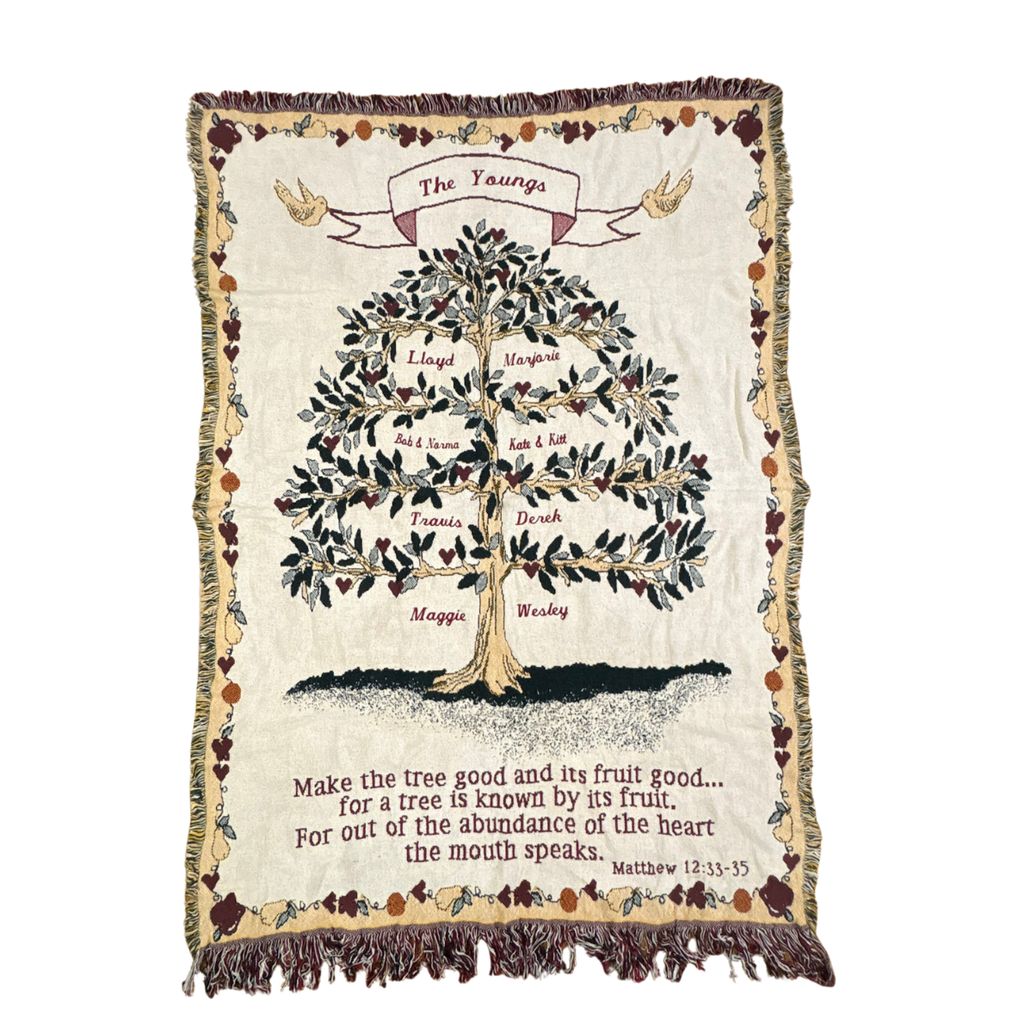 vintageラグ ブランケット マルチカバー タペストリー キリスト教 聖書 マタイ 福音書 メッセージ Rug Blanket Message 4212 6,840円