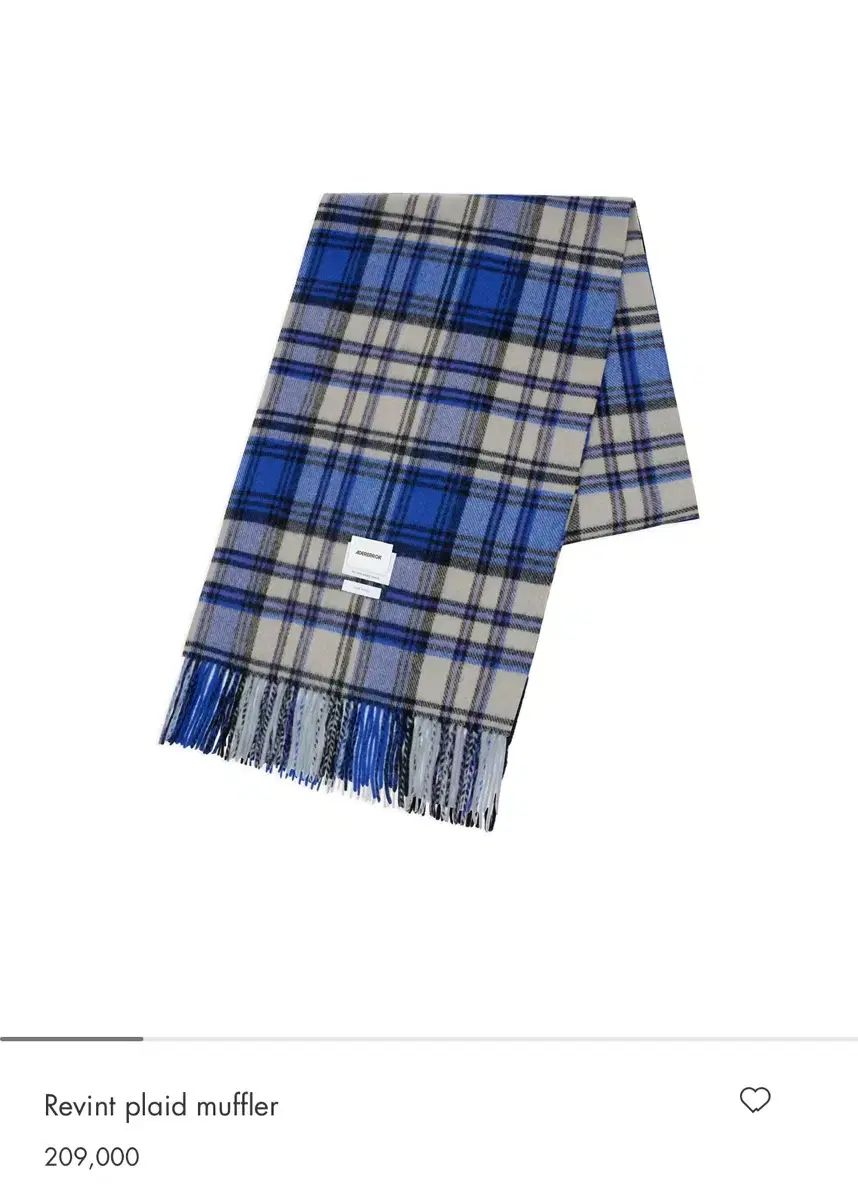 ADER ERROR レバント マフラー (Revint Plaid Muffler Z-Blue)
