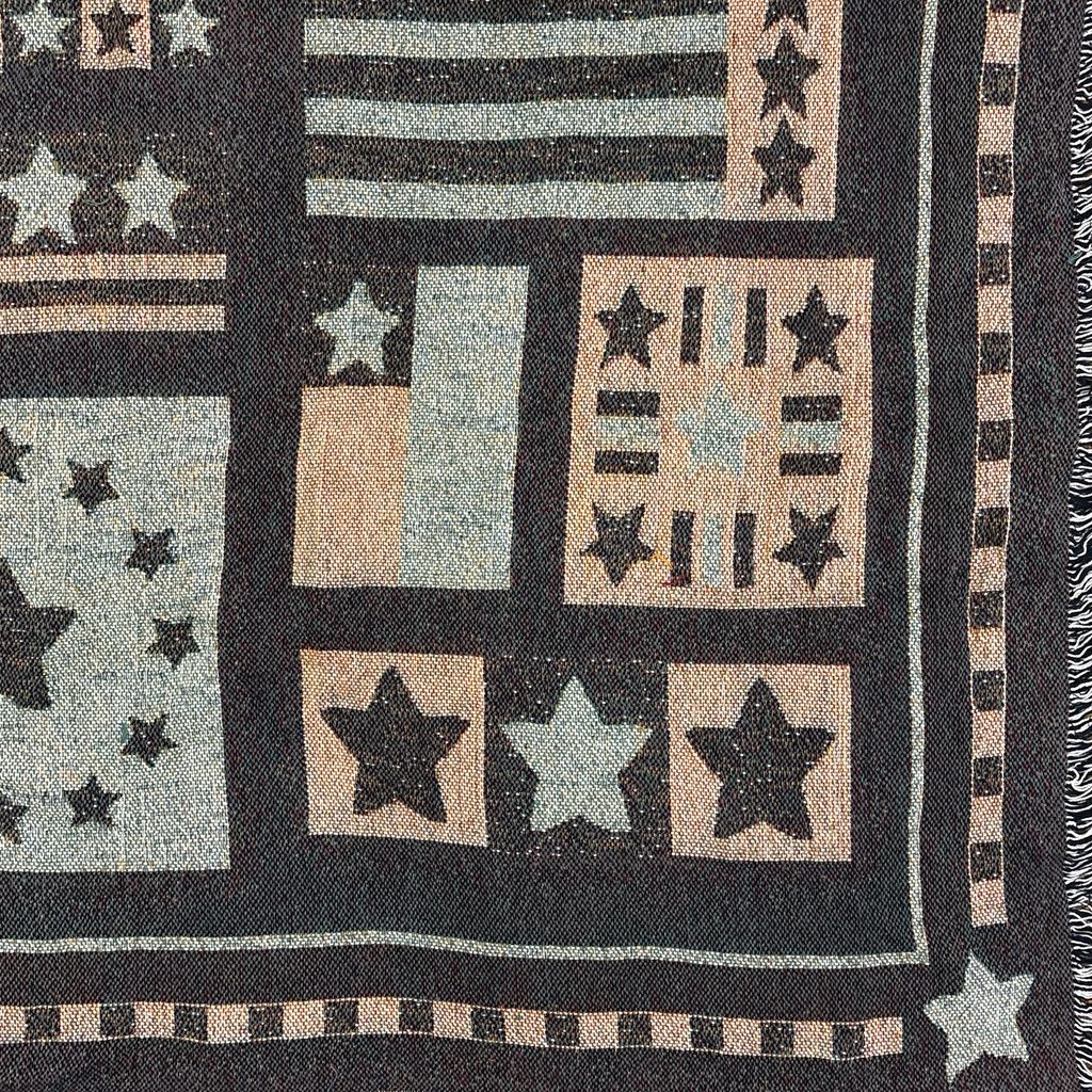 vintageラグ ブランケット マルチカバー タペストリー 星条旗 レトロ