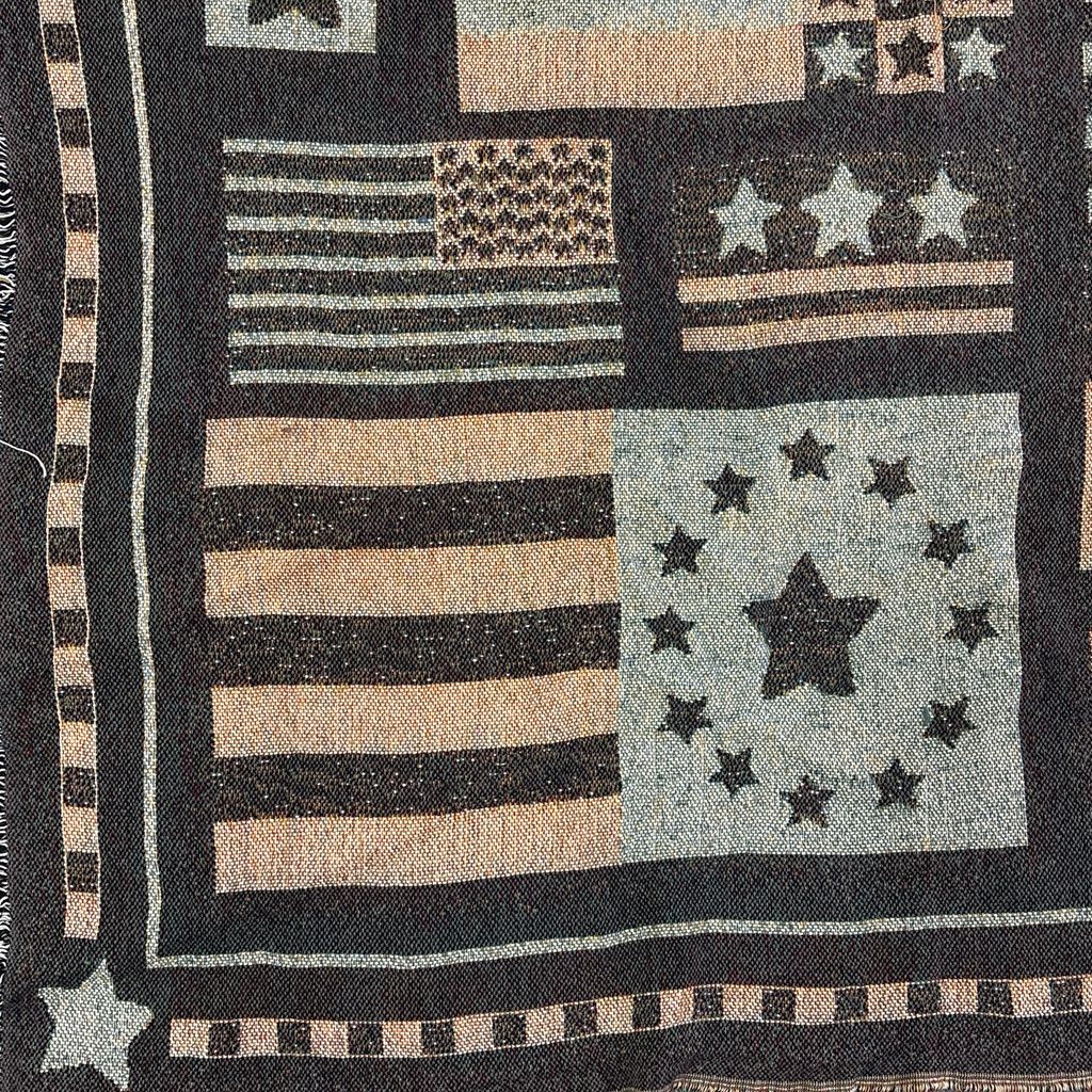 vintageラグ ブランケット マルチカバー タペストリー 星条旗 レトロ